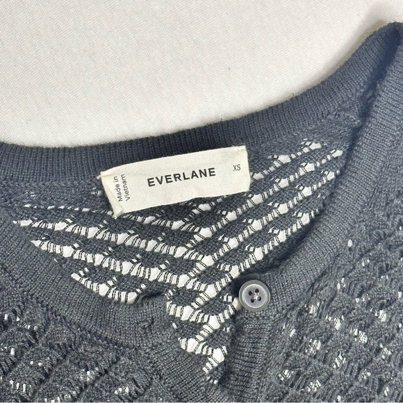 Everlane Black Lace Knit Cardigan - Picture 7 of 12